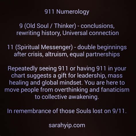 The Spiritual Meaning of 911 in Numerology – Sarah Yip