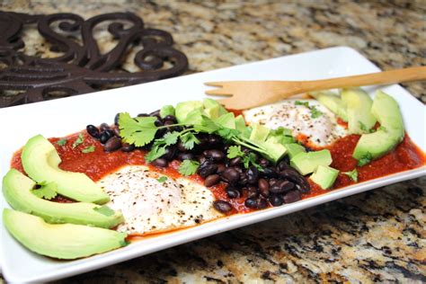 Black Bean Avocado Huevos Rancheros