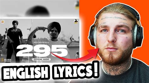 ENGLISH LYRICS - 295 (Official Audio) | Sidhu Moose Wala | The Kidd ...