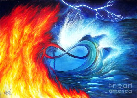 Eternity. Dance of Fire and water Painting by Sofia Goldberg - Pixels