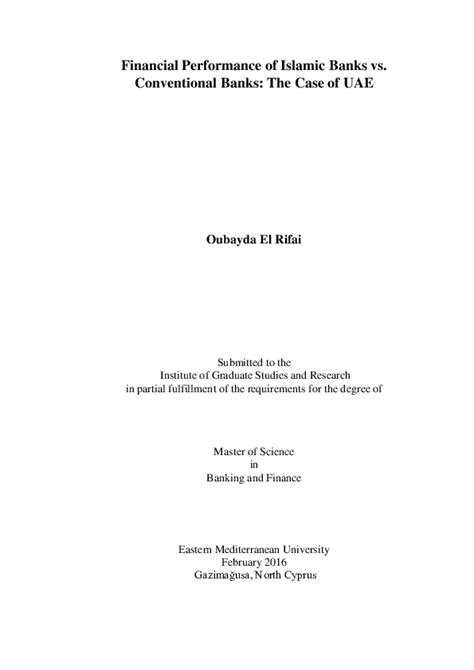 (PDF) Financial Performance of Islamic Banks vs. Conventional Banks ...