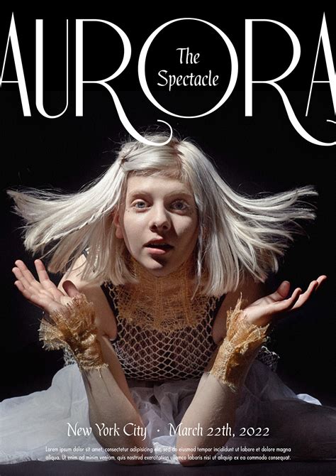 Aurora Concert Poster - Tipography Study Project on Behance