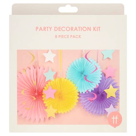 Party Decoration Kit Paster 8Pc - Tesco Groceries