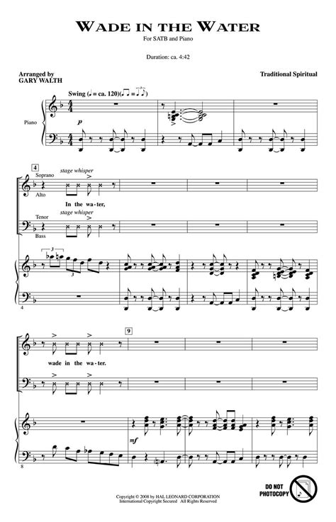 Wade In The Water Sheet Music by Gary Walth (SKU: 08703362) - Stanton's ...