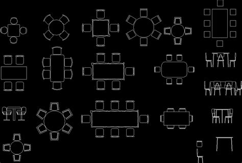 Furniture For Dining DWG Block for AutoCAD • Designs CAD