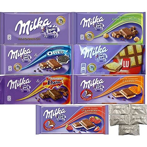 Assorted 7 Milka Chocolate (Oreo, Alpine Milk, LU, Milka Whole Nuts ...