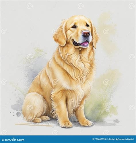 Realistic Dog Drawing, Watercolor Drawing, Golden Retriever, Labrador ...