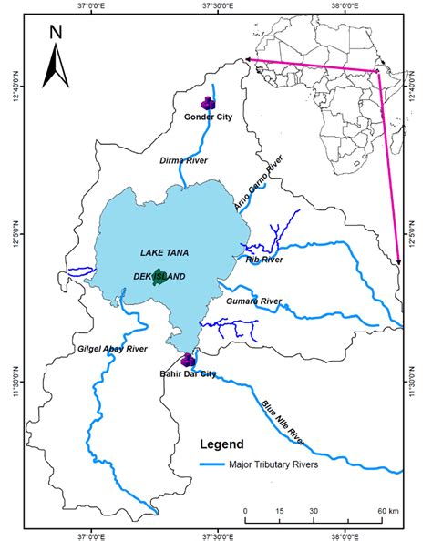 Lake Tana Africa Map