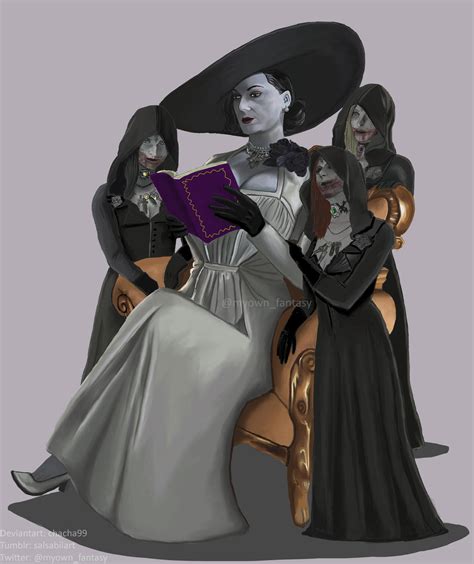 Lady Dimitrescu and her daughters by Chacha99 on DeviantArt