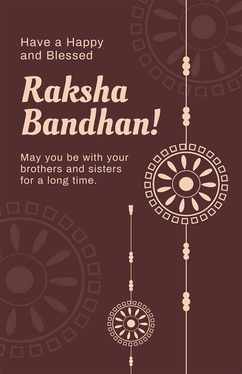 Raksha Bandhan Greeting Poster Template in PSD, Illustrator, Pages ...