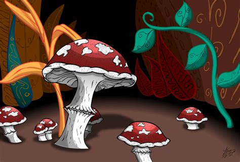 Alice in Wonderland mushroom by onteanqui on DeviantArt