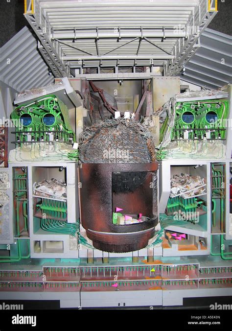 Chernobyl reactor 4 model in the visitor centre at the site of the ...