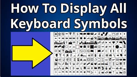 How To Display All Keyboard Symbols - YouTube