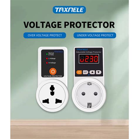 Automatic Voltage Protector Socket AC 220V Adjustable 16A Power Surge ...