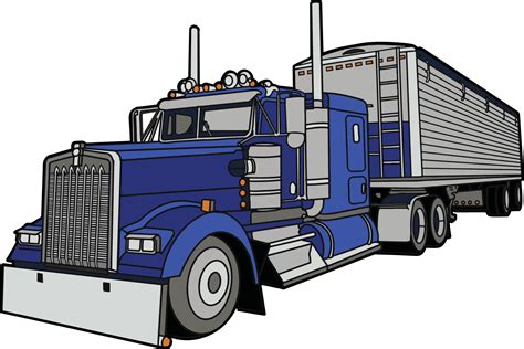 Semi trailer truck 10595495 Vector Art at Vecteezy