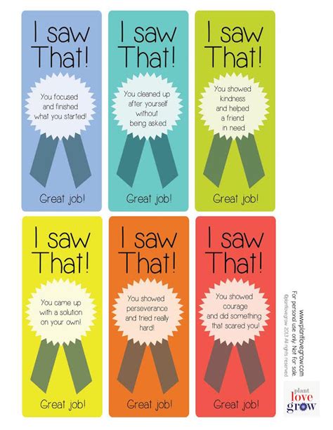 I Saw That! {Printable Encouragement Cards} - Moments A Day