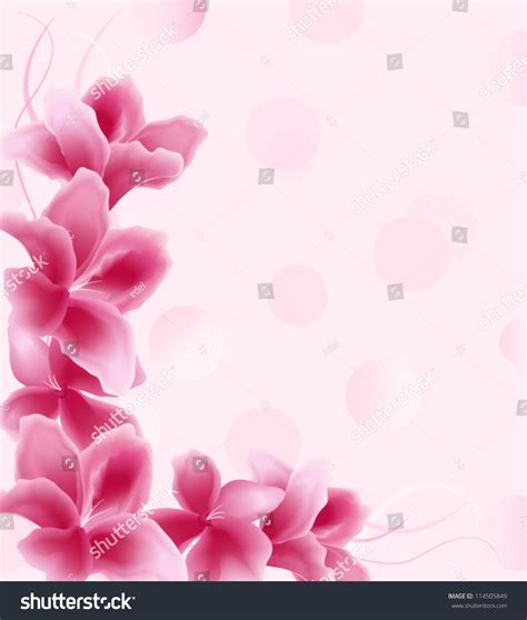 Pink Floral Background. Wedding Card Stock Vector Illustration ...