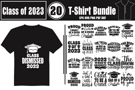 Class of 2023 T-Shirt Bundle Graphic by Vintage · Creative Fabrica