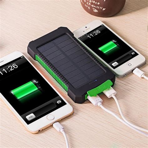 New 20000mAh Dual USB Port Solar Portable Charger with LED Light for ...