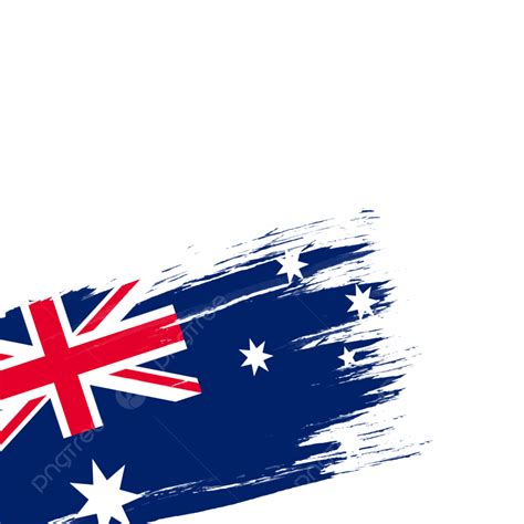 National Flag Of Australia Brush Stroke, National, Flag Of Australia ...