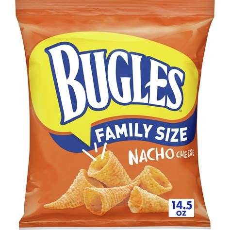 Buy Bugles Crispy Corn Snacks, Nacho Cheese, Family Size Snack Bag, 14. ...