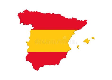 Spain Flag Map stock vector. Illustration of europe - 198272863