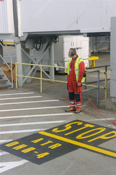 Airport ground crew - Stock Image - C037/8816 - Science Photo Library