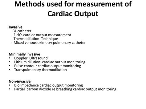 PPT - Measurement of cardiac output PowerPoint Presentation - ID:5880804