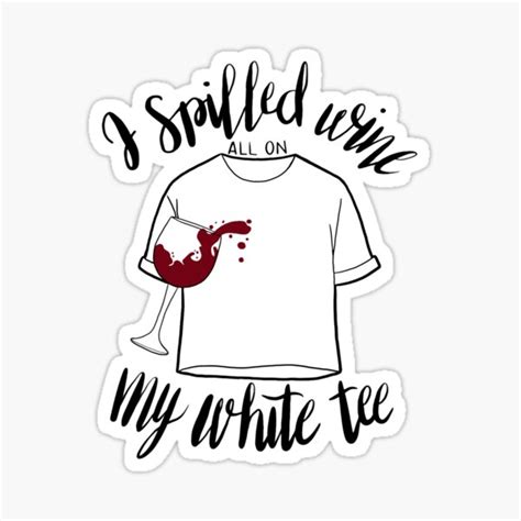 "White Tee Lyrics" Sticker for Sale by lostgirllexi | Redbubble