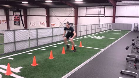 Lateral Shuffle Agility Cone Drill - YouTube