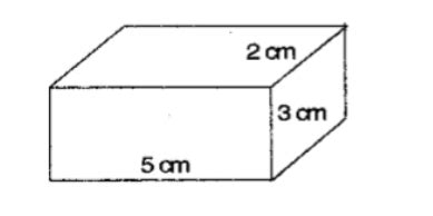 The dimensions of a cuboid are 5 cm, 3 cm and 2 cm. Draw three ...