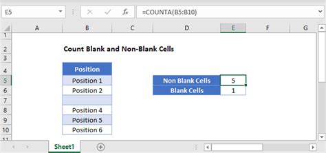 Count Blank and Non-Blank Cells in Excel and Google Sheets - Automate Excel