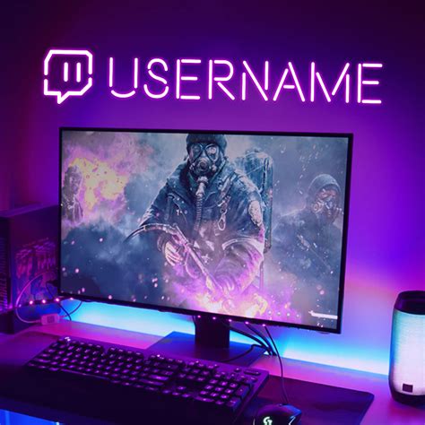 Buy Custom Twitch Neon Sign, Personalized Gamer Tag LED Neon Light ...