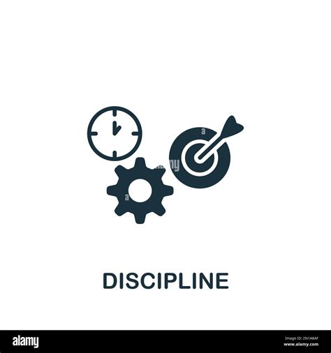 Discipline icon. Monochrome simple sign from core values collection ...