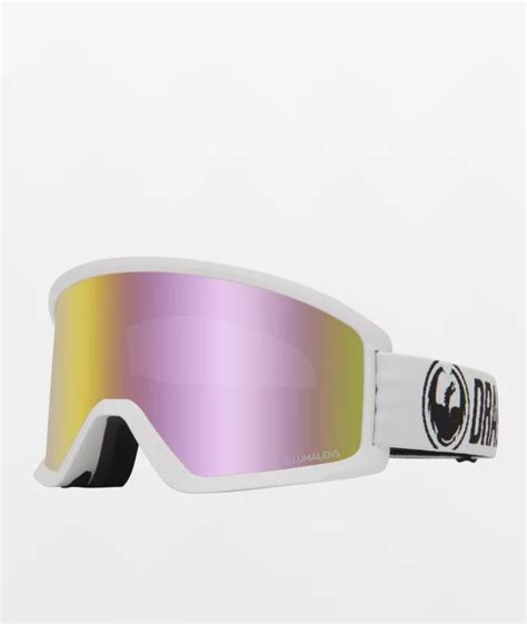 Dragon DX3 White & Pink Ion Snowboarding Goggles