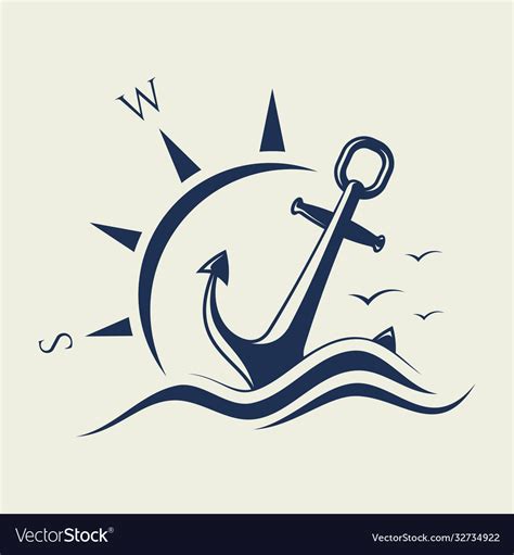 Abstract design anchor for element design Vector Image