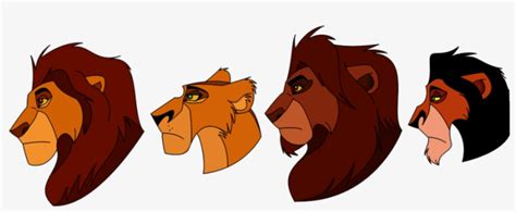 Lion Scar Mufasa Simba Drawing - Scar Lion King Side View Transparent ...