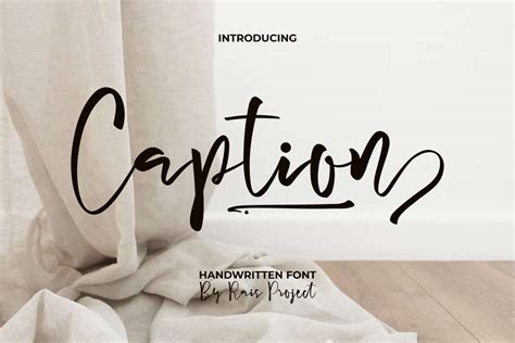 Caption Handwritten Font by Rais Project Studio