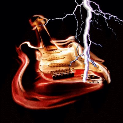 animated free gif: electric guitar directly to lightning 3D gif ...