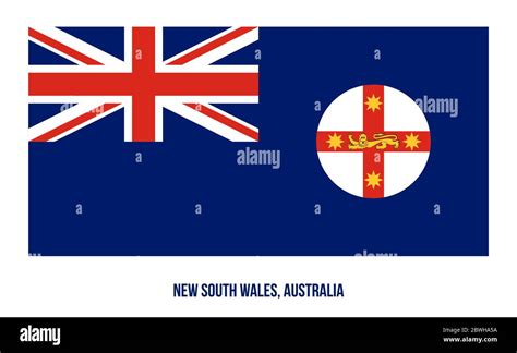 New South Wales (NSW) Flag Vector Illustration on White Background ...