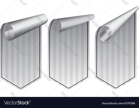 Silver stickers set Royalty Free Vector Image - VectorStock