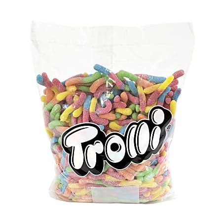 Trolli Sour Brite Crawlers Gummy Worms, Pound Bulk Candy Bag Sour Gummy ...