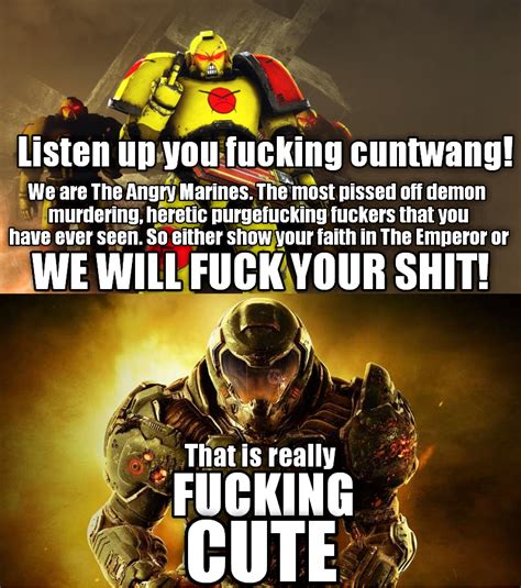 Proof that DOOMGUY is the Primarch of Angry Marines | Funny gaming ...