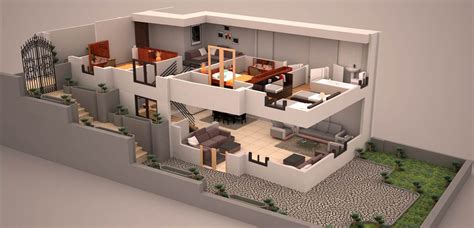 Duplex 3d plan | Sims house plans, House design, Small house plans