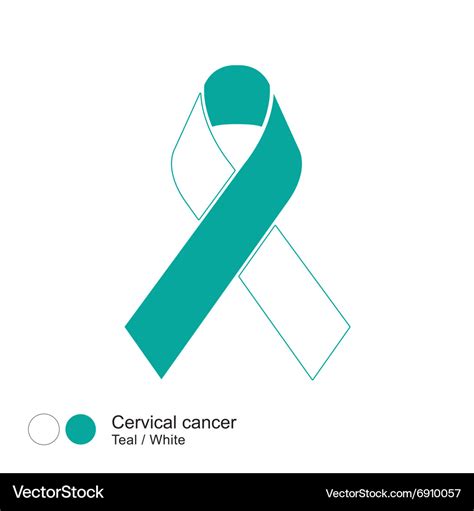 Cervical cancer ribbon Royalty Free Vector Image