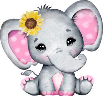 Transparent Pink Bow Clipart Pink Baby Elephant Clipart, HD Png ...