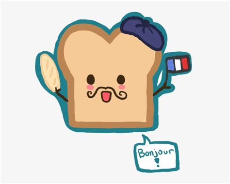 Cartoon Illustration With French Toast. Vector Hand Drawn Graphic ...