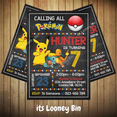 Pokemon Invitation / Pokemon Go Party / Pokemon Birthday