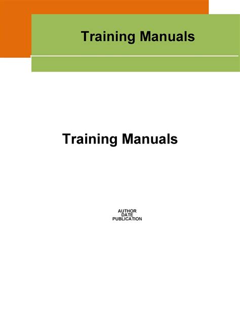 Training Workbook Template