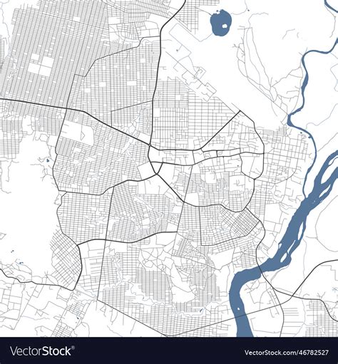 Juba map capital city of south sudan municipal Vector Image